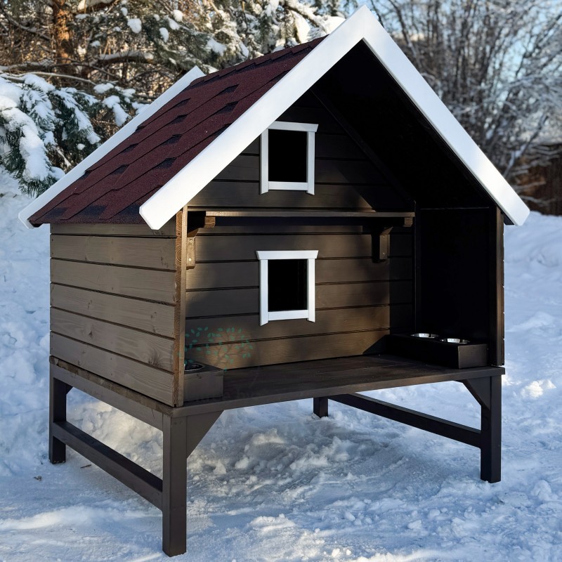 Утепленный домик для кошек "Сазон"